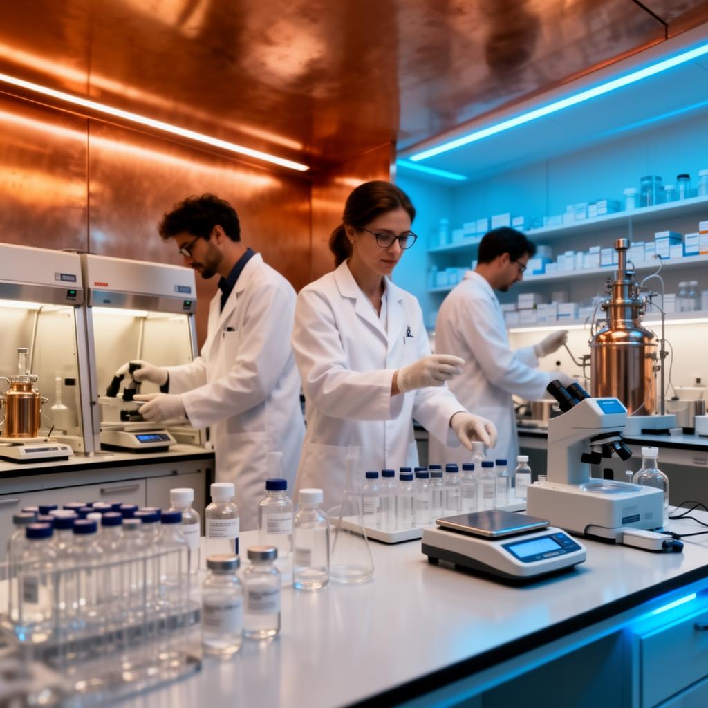 Advanced Scripts pharmacy team working in the compounding lab